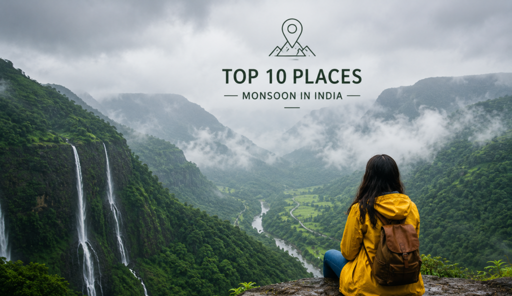 Aerial view of one of the best places in india to visit during monsoon